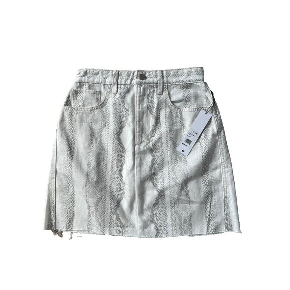 Joe’s A-Line Mini Skirt High Rise Snake Print Cut Hem ( 27 ) - Picture 3 of 5